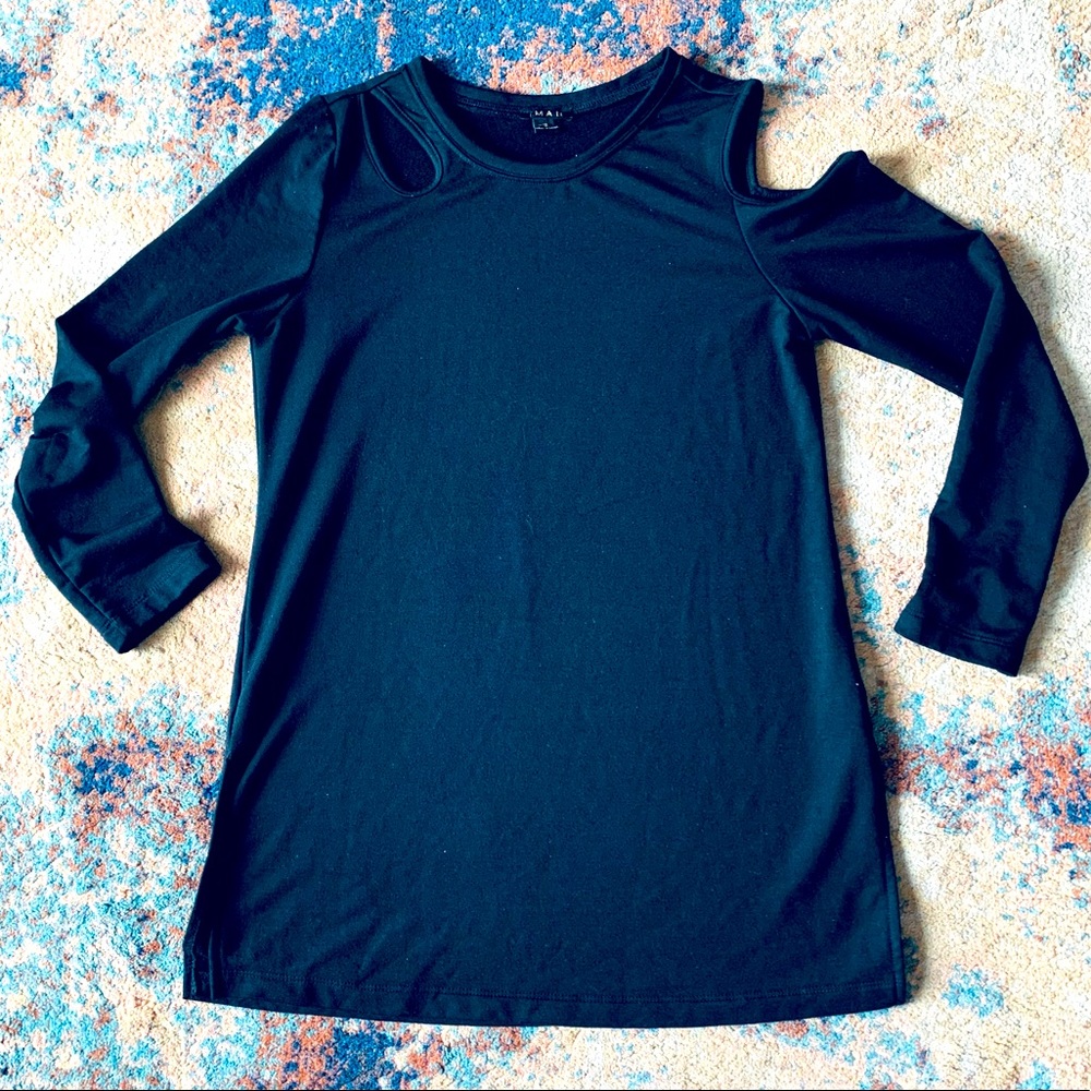 IMAN Black Tunic with Cutout Detailing, size S